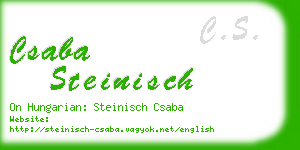 csaba steinisch business card